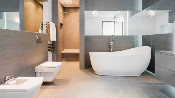 Интерьер ванной комнаты в современном стиле с фото