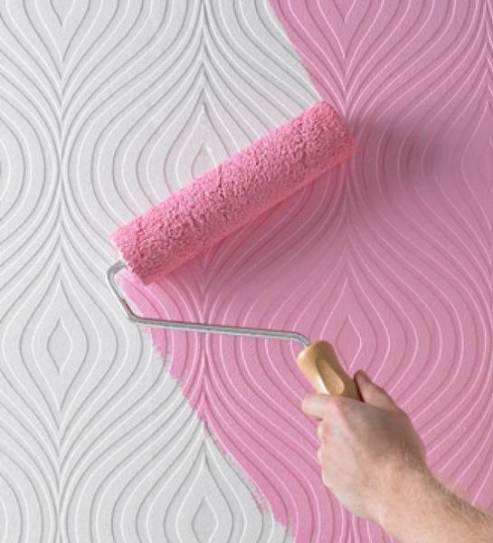 Обои для покраски стен: как осуществить монтаж и окрасить с фото