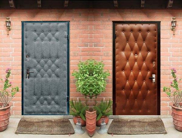 Технология обшивки деревянных и металлических дверей дермантином с фото