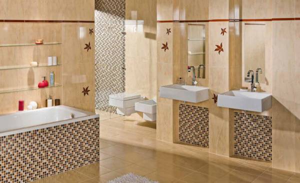 Плитка мозаика для ванной: виды мозаики и технология монтажа - фото