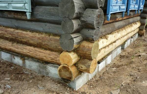 Ремонт фундаментов в деревянных домах - фото