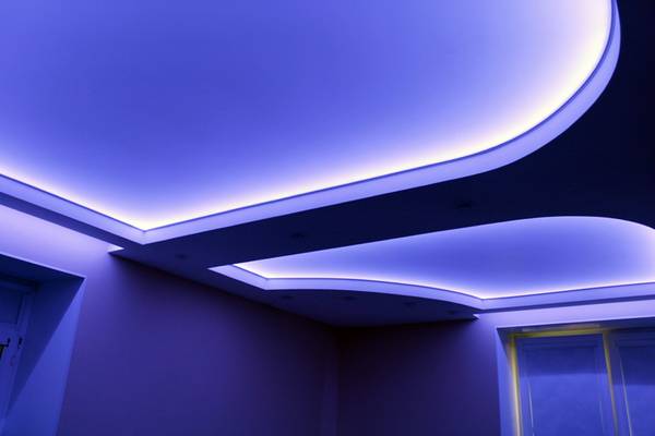 Светодиодные ленты для подсветки потолка - фото